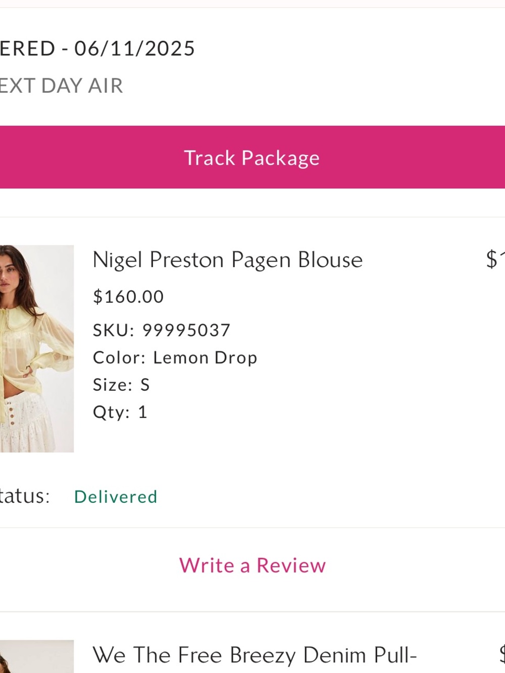 Free People Nigel Preston Pagen Blouse NWOT - Picture 7 of 7